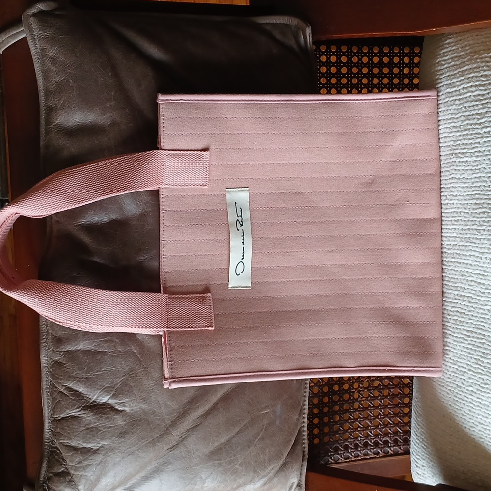 Oscar de la Renta Pink Tote Bag - Picture 1 of 7